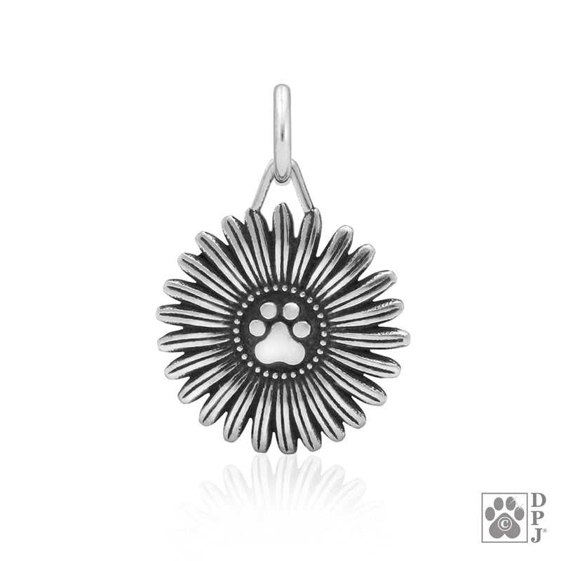 Paw Print Flower Pendant