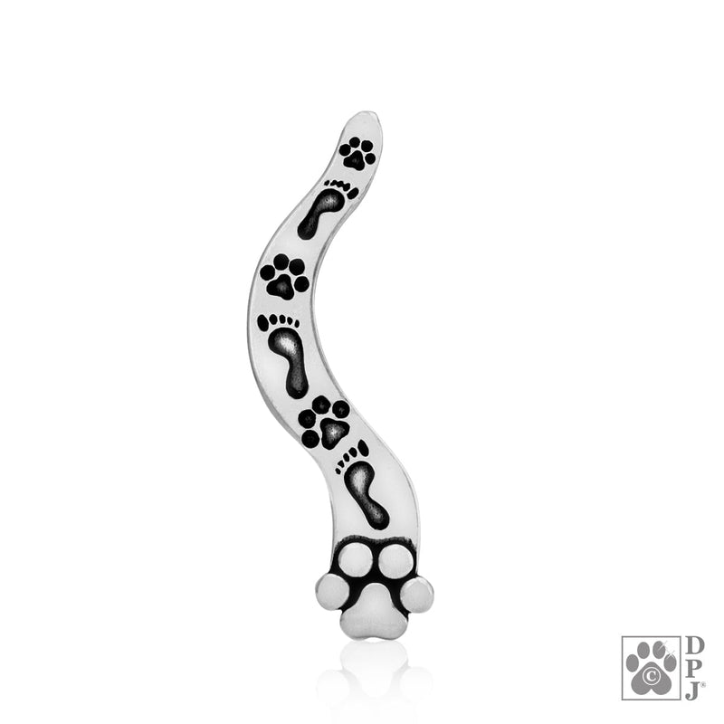 Paw Print Necklace, The Path Pendant