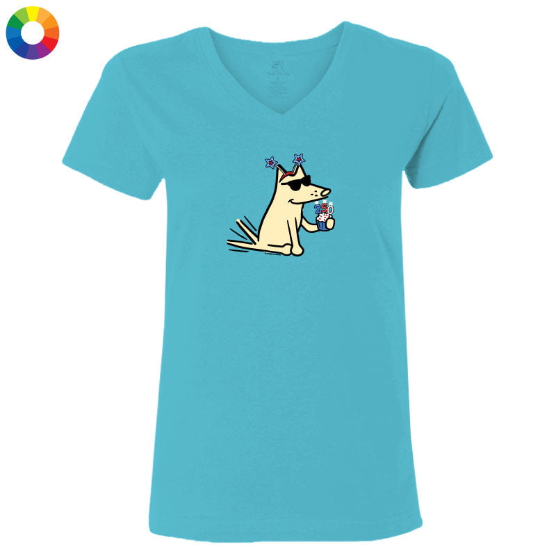 250 Cupcake - Ladies T-Shirt V-Neck