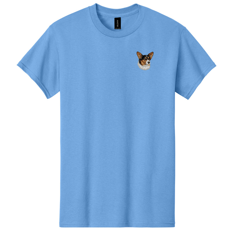 Cardigan Welsh Corgi Embroidered Men's T-Shirt