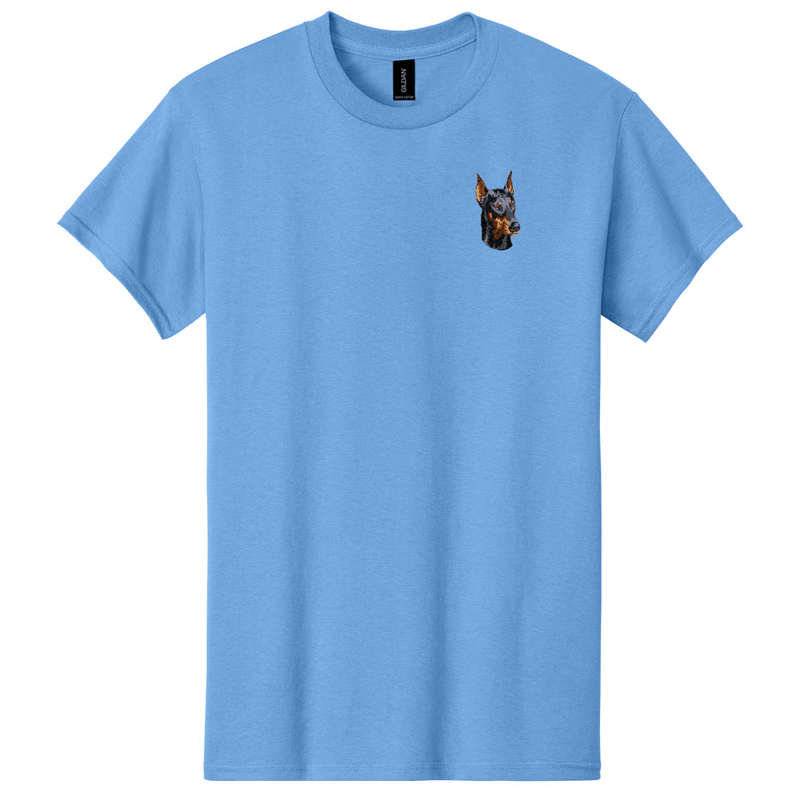 Doberman Pinscher Embroidered Men's T-Shirt