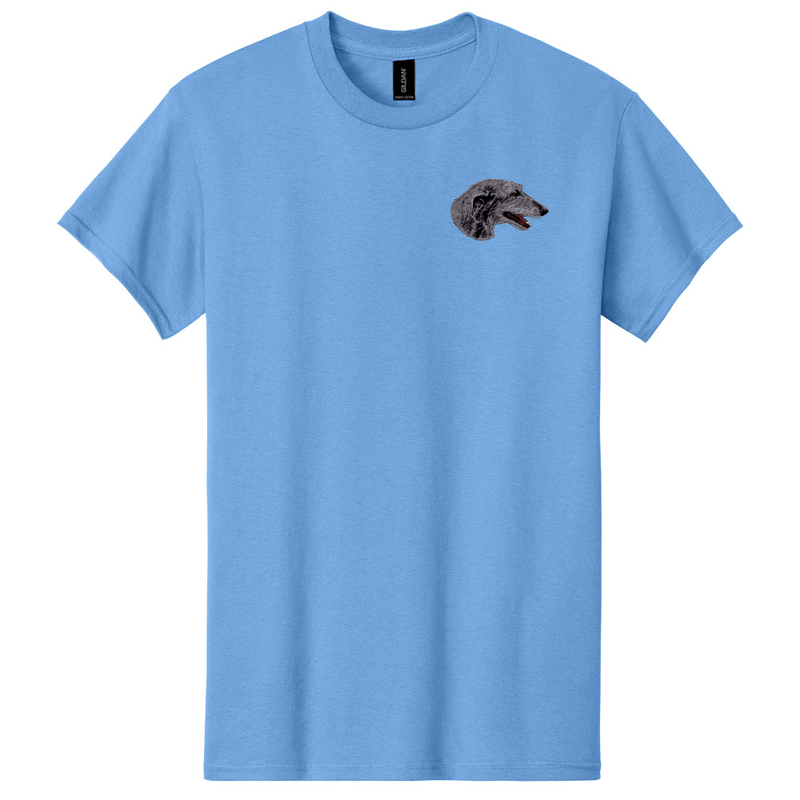Scottish Deerhound Embroidered Men's T-Shirt