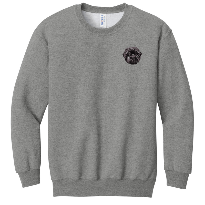 Affenpinscher Embroidered Youth Crewneck Sweatshirt