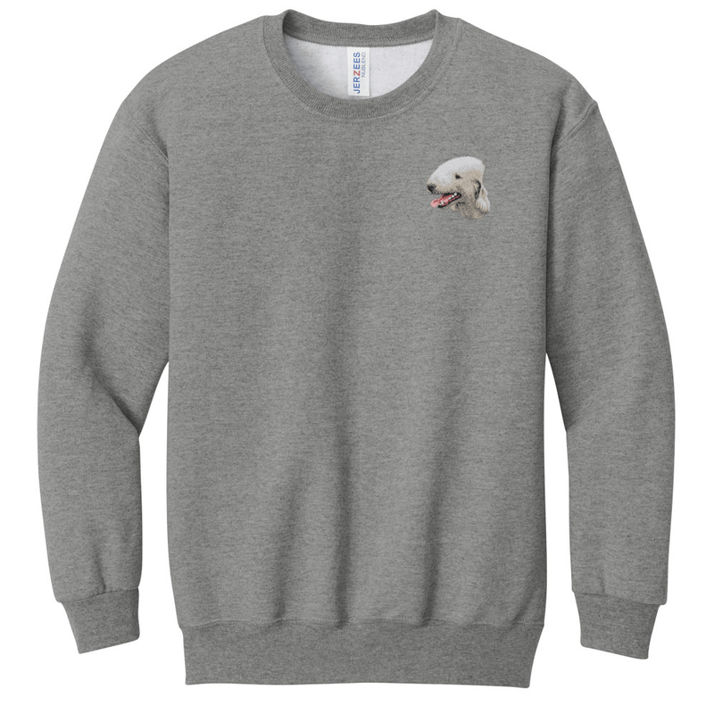 Bedlington Terrier Embroidered Youth Crewneck Sweatshirt