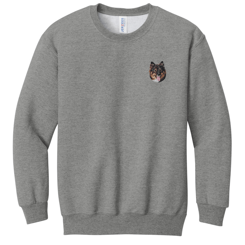 Finnish Lapphund Embroidered Youth Crewneck Sweatshirt