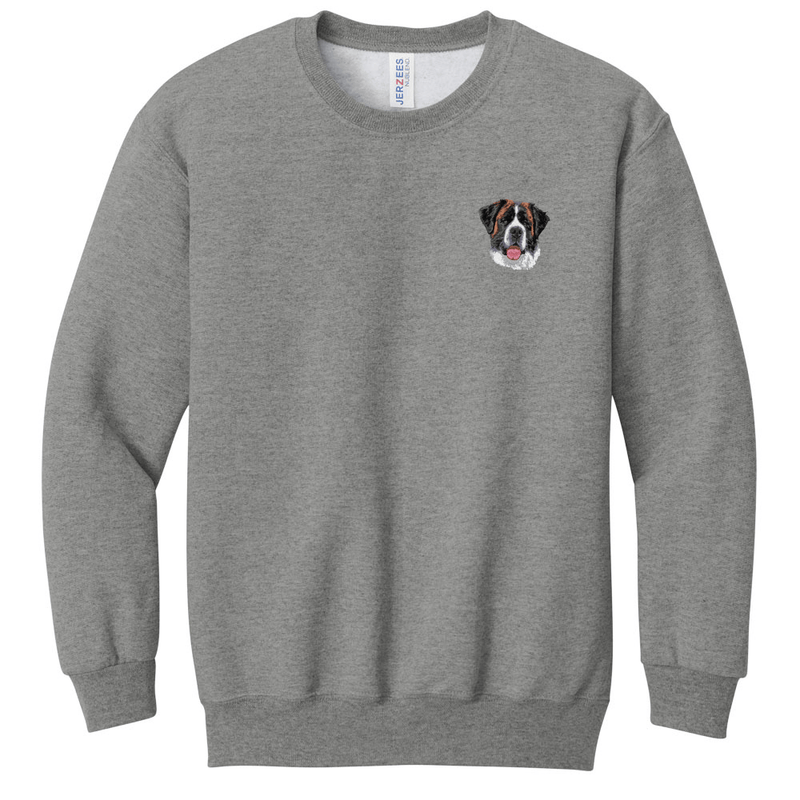 Saint Bernard Embroidered Youth Crewneck Sweatshirt