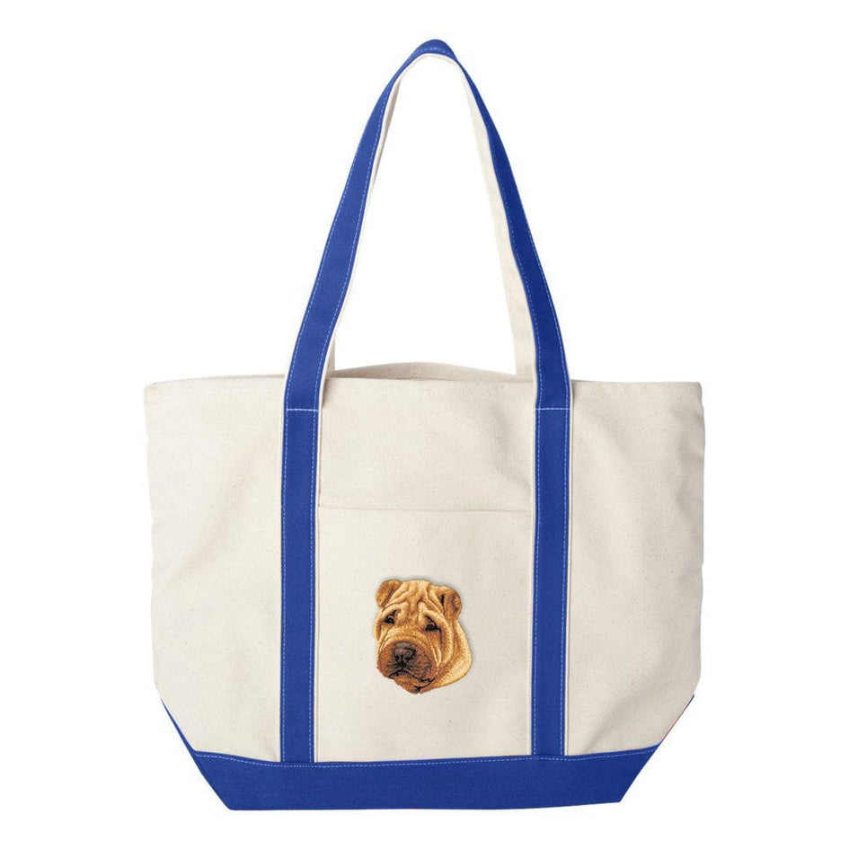 Chinese Shar-Pei Embroidered Tote Bag