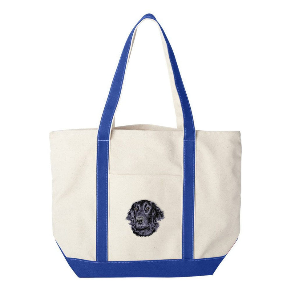 Flat-Coated Retriever Embroidered Tote Bag