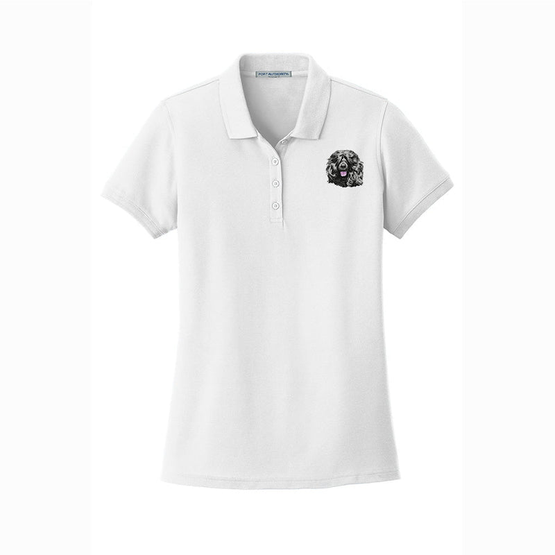 Portuguese Water Dog Embroidered Women's Short Sleeve Polos