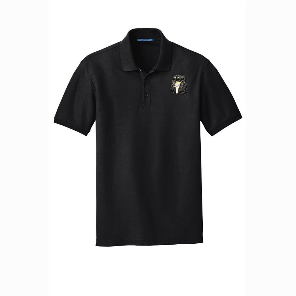 Saluki Embroidered Men's Short Sleeve Polo