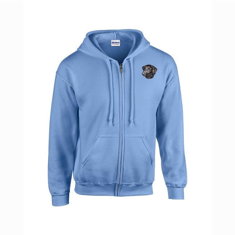 Curly-Coated Retriever Embroidered Unisex Zipper Hoodie