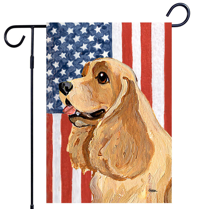 Cocker Spaniel Americana Garden Flag