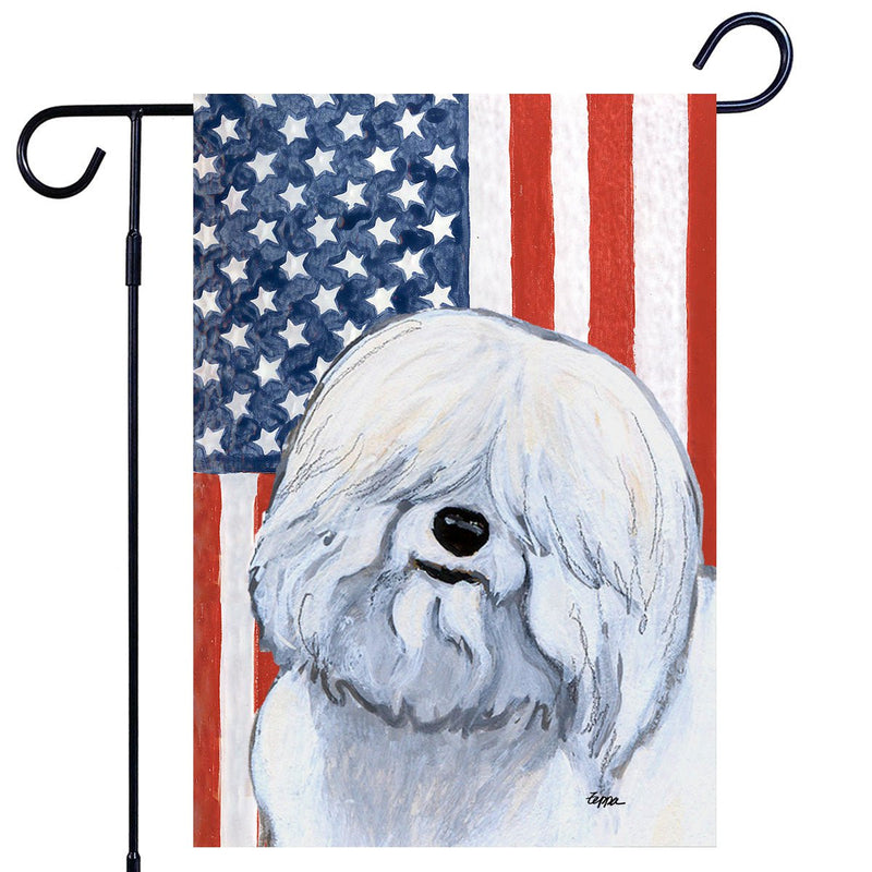 Coton de Tulear Americana Garden Flag