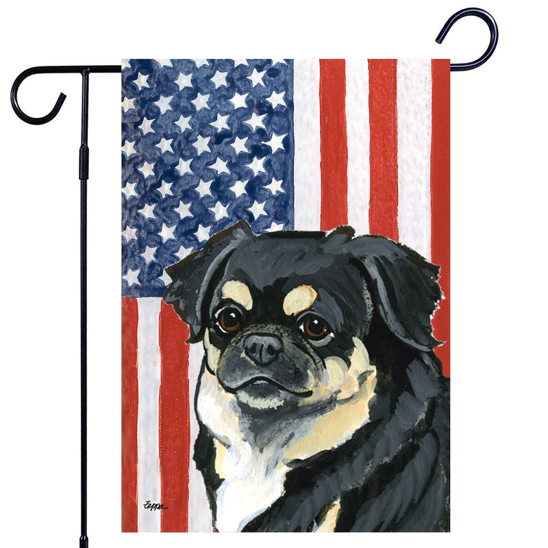 Tibetan Spaniel Americana Garden Flag