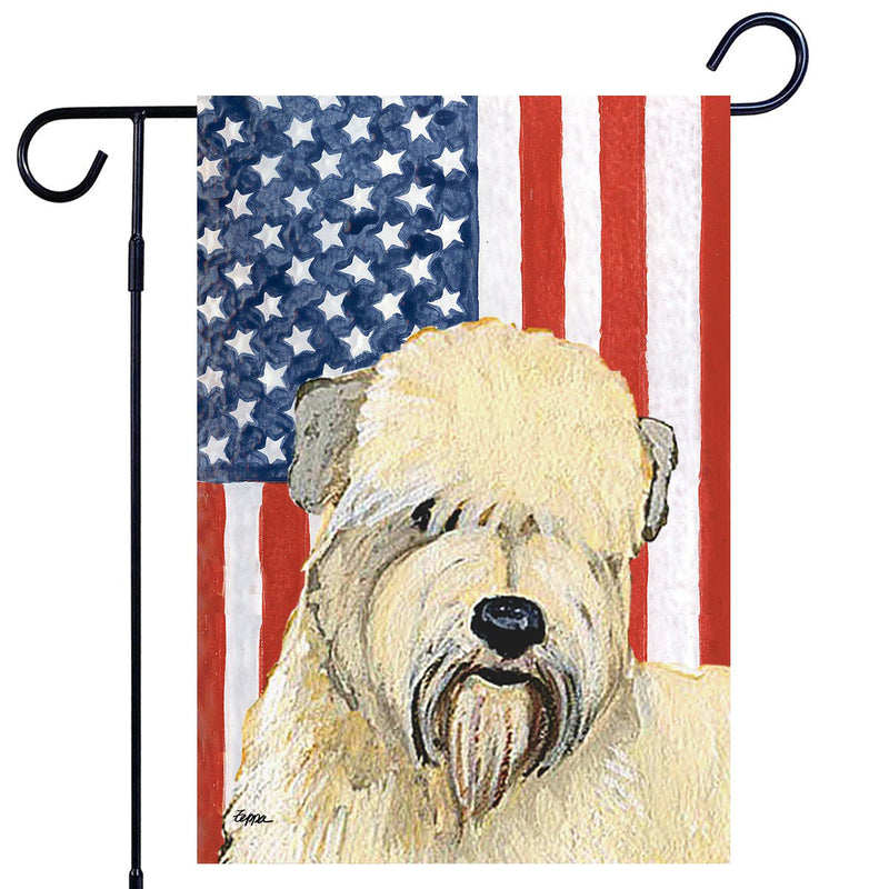 Soft Coated Wheaten Terrier Americana Garden Flag