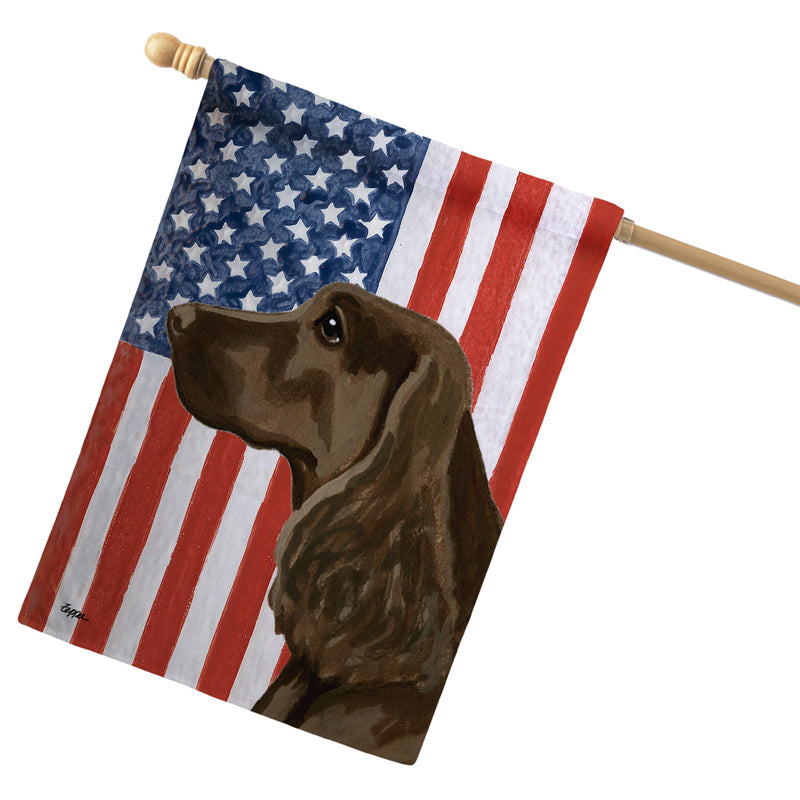 Field Spaniel Americana House Flag