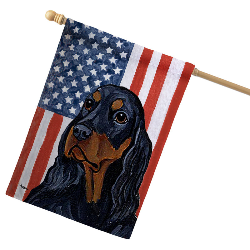 Gordon Setter Americana House Flag