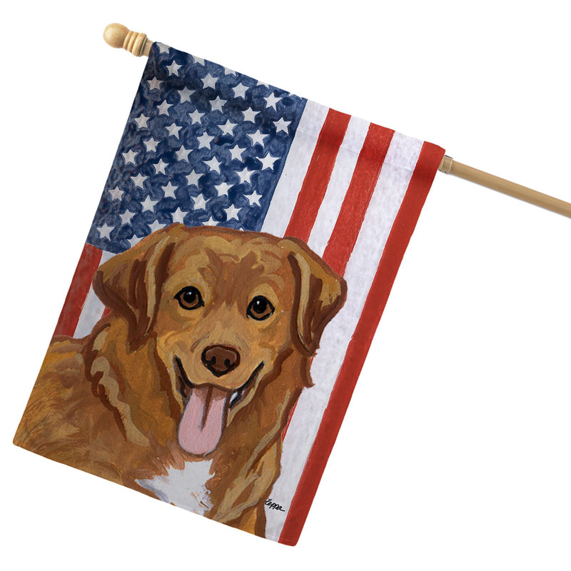 Nova Scotia Duck Tolling Retriever Americana House Flag