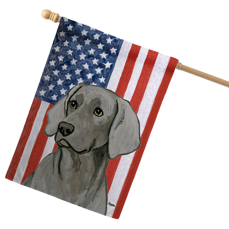 Weimaraner Americana House Flag