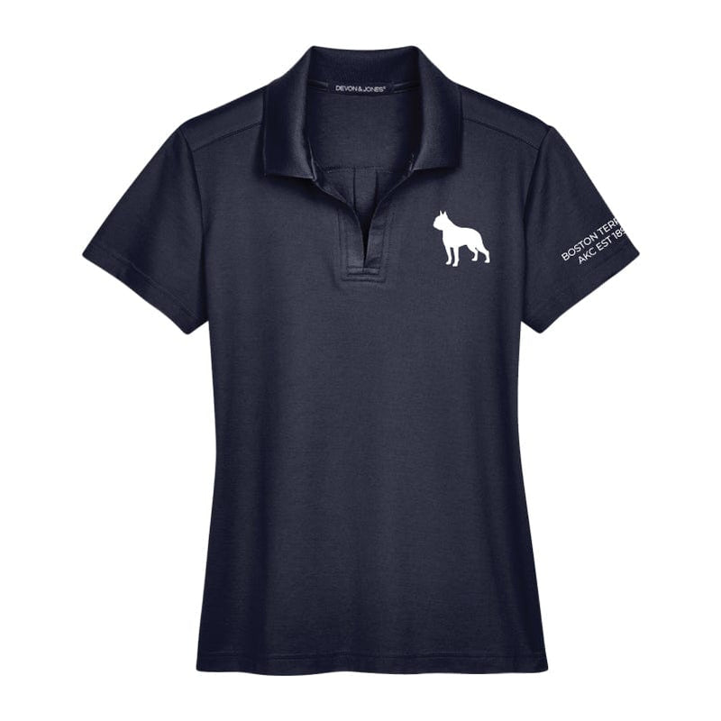 Boston Terrier Embroidered AKC Women's Polo