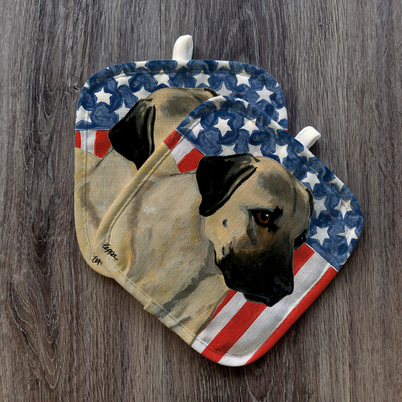 Anatolian Shepherd Americana Pot Holder Set