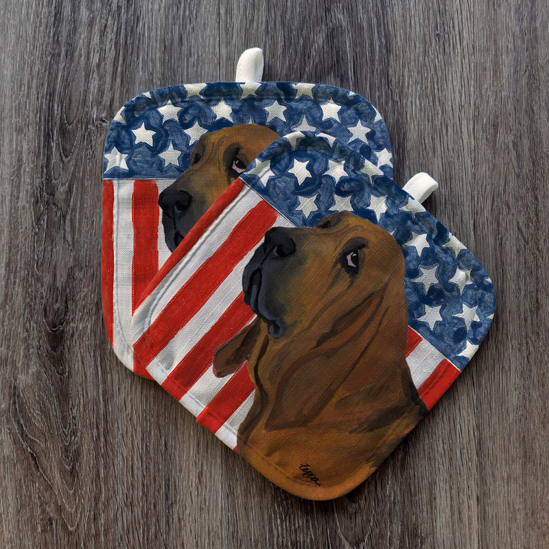 Bloodhound Americana Pot Holder Set