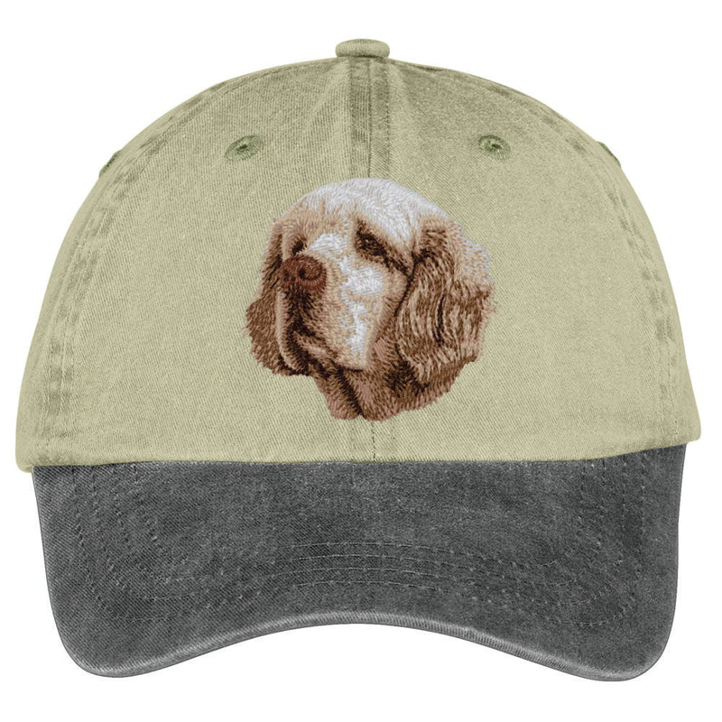 Clumber Spaniel Embroidered Two Tone Baseball Cap
