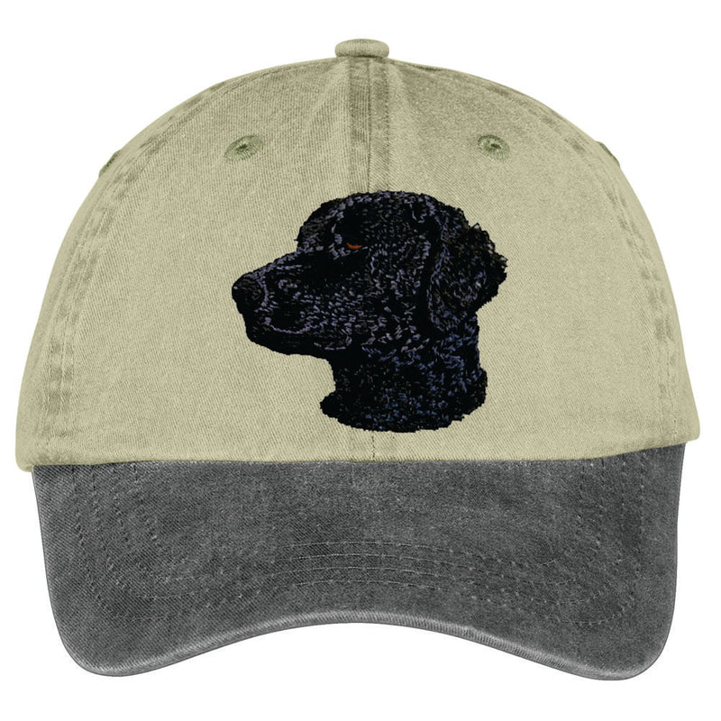 Curly-Coated Retriever Embroidered Two Tone Baseball Cap