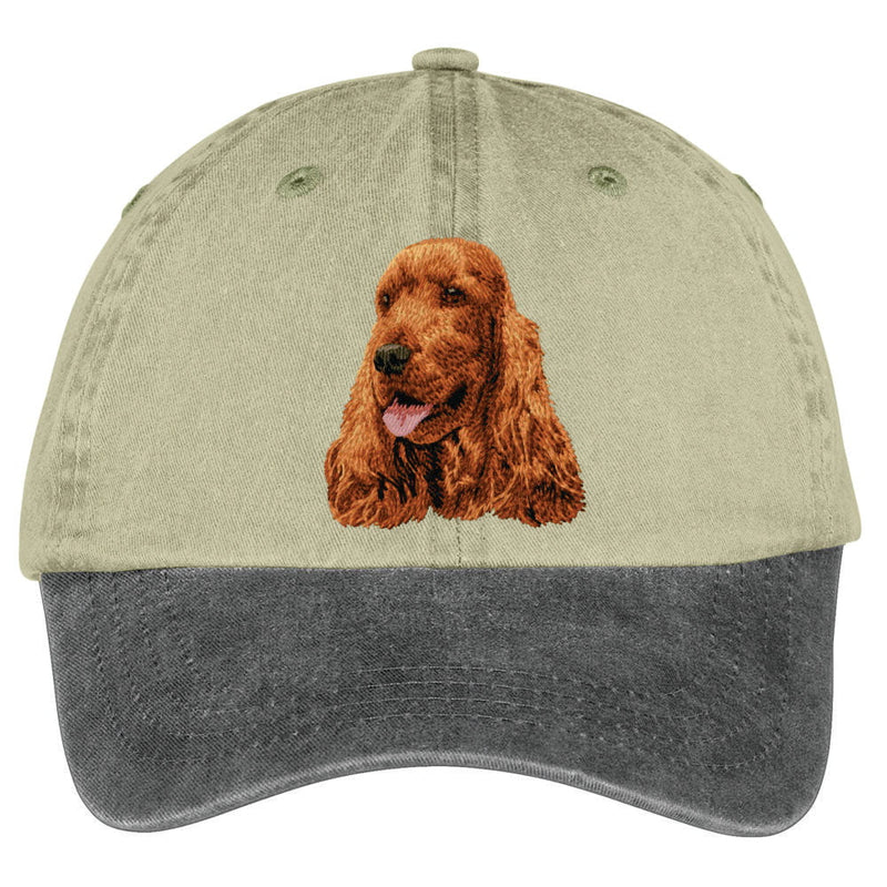 English Cocker Spaniel Embroidered Two Tone Baseball Cap