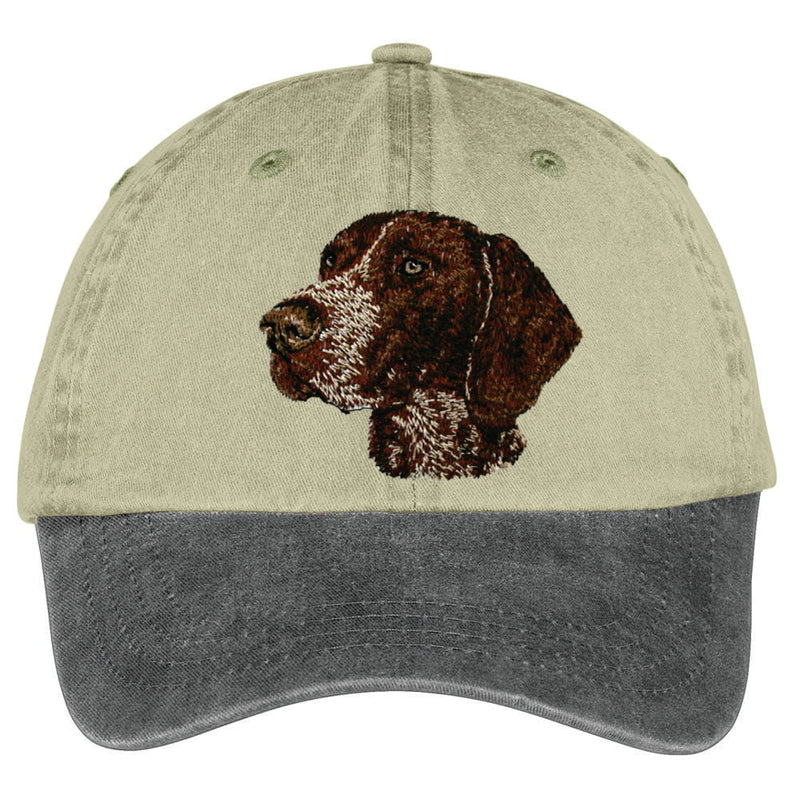 German Shorthaired Pointer Embroidered Two Tone Baseball Cap