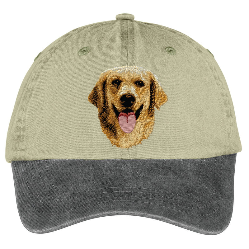 Golden Retriever Embroidered Two Tone Baseball Cap