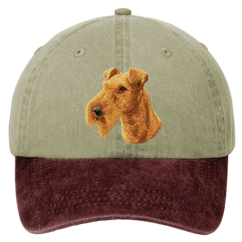Irish Terrier Embroidered Two Tone Baseball Cap