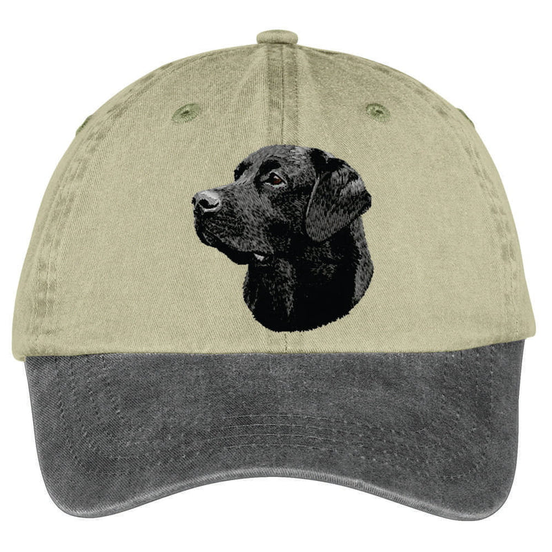 Labrador Retriever Embroidered Two Tone Baseball Cap