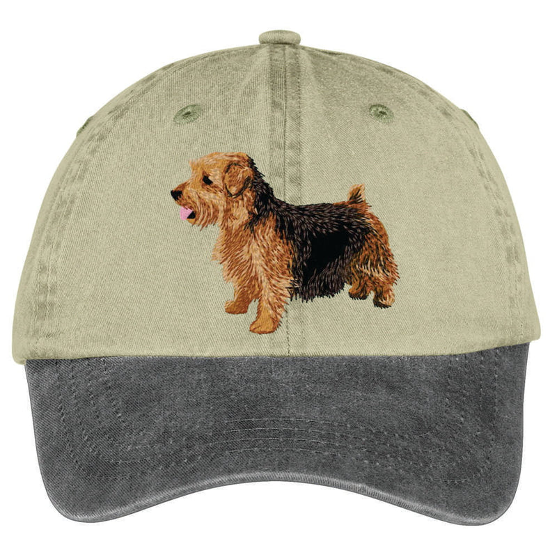 Norfolk Terrier Embroidered Two Tone Baseball Cap
