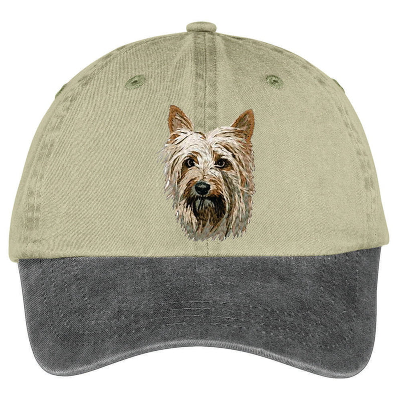 Silky Terrier Embroidered Two Tone Baseball Cap