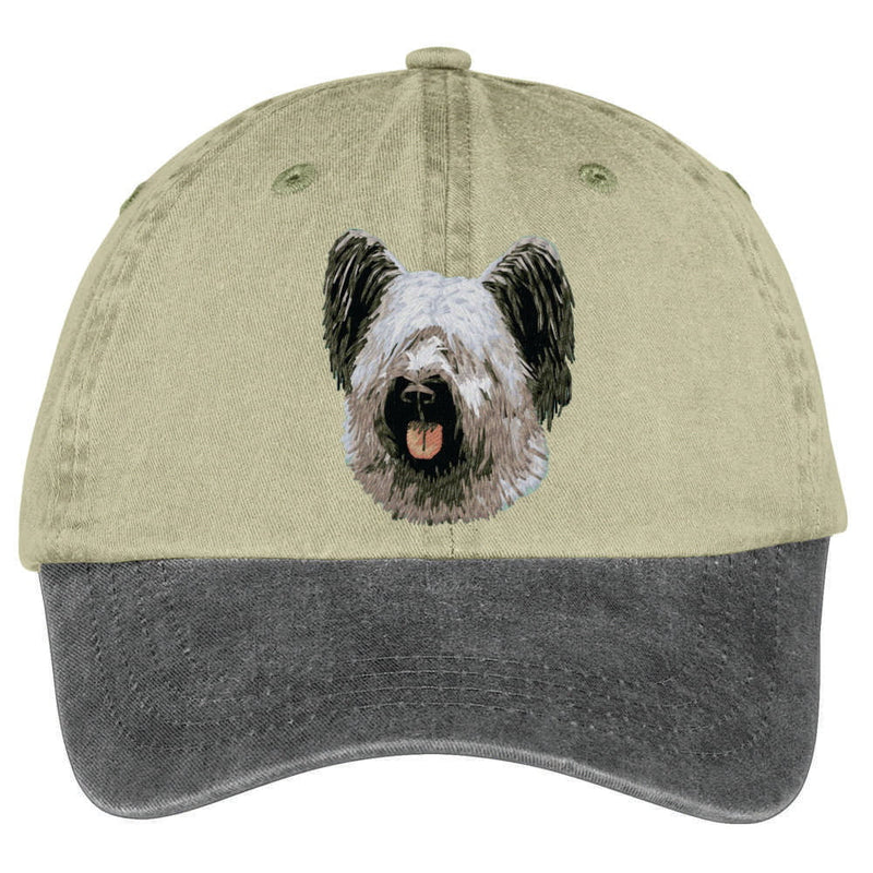 Skye Terrier Embroidered Two Tone Baseball Cap