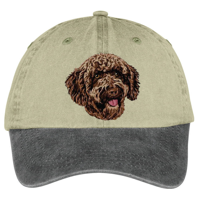 Spanish Water Dog Embroidered Two Tone Baseball Cap