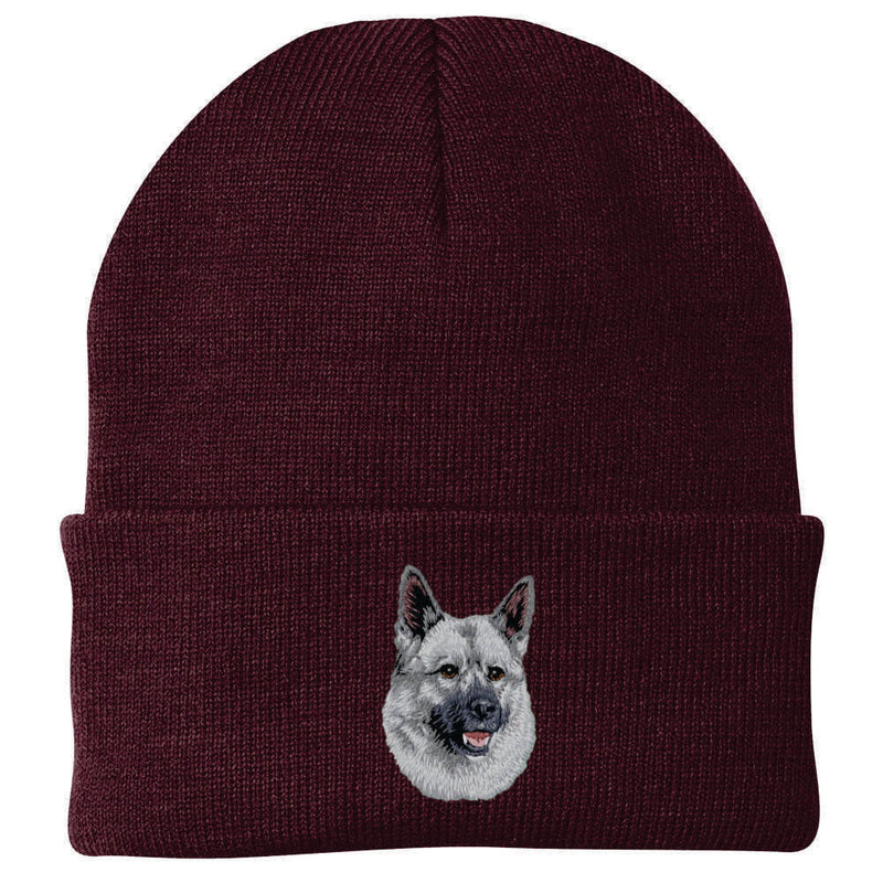 Norwegian Elkhound Embroidered Beanie