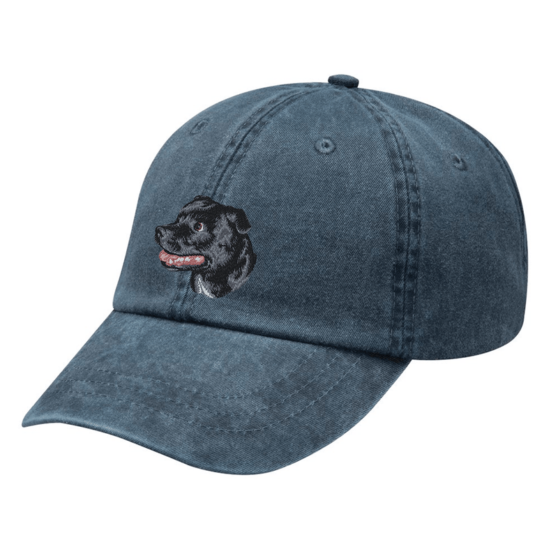 Staffordshire Bull Terrier Embroidered Baseball Cap
