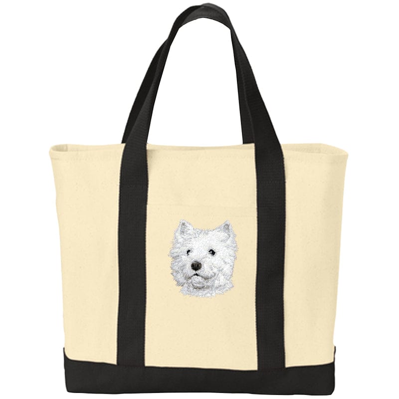 West Highland White Terrier Embroidered Tote