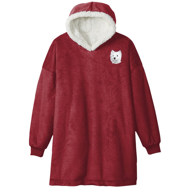 West Highland White Terrier Embroidered Wearable Blanket