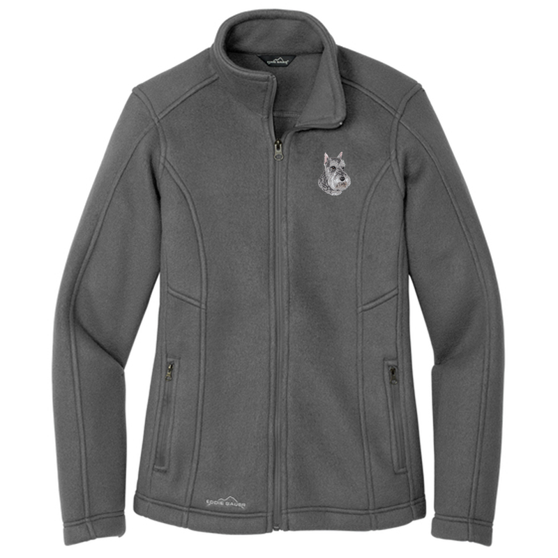 Schnauzer Embroidered Women's Fleece Jacket
