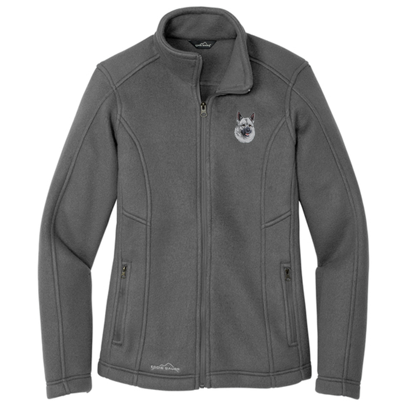 Norwegian Elkhound Embroidered Women's Fleece Jacket