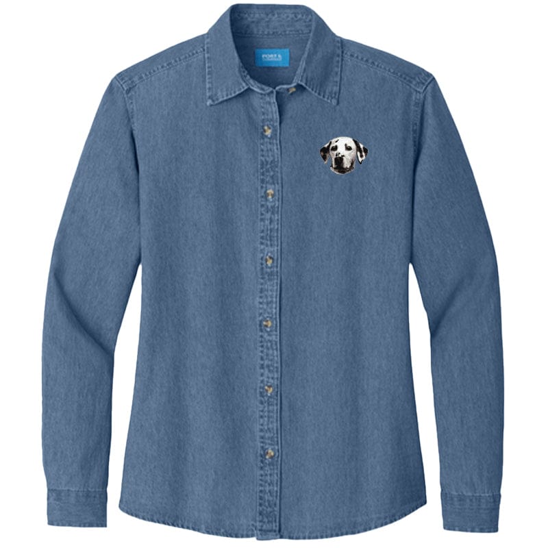 Dalmatian Embroidered Women's Denim Shirt