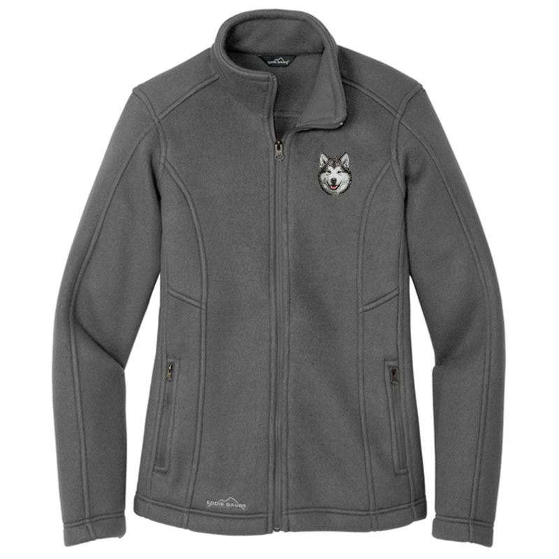 Alaskan Malamute Embroidered Women's Fleece Jacket