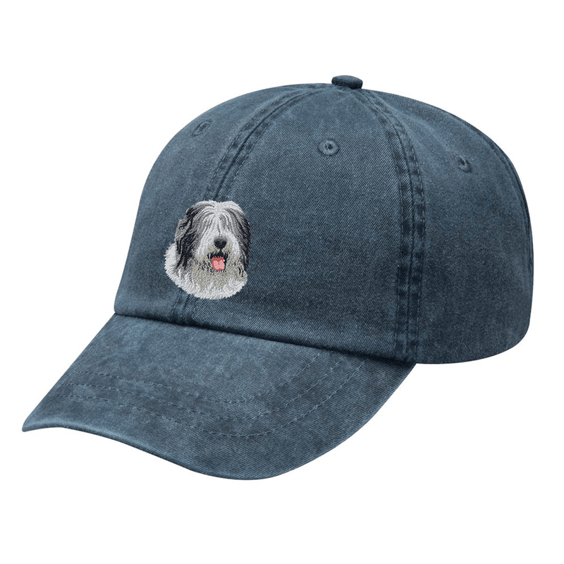 Old English Sheepdog Embroidered Baseball Cap