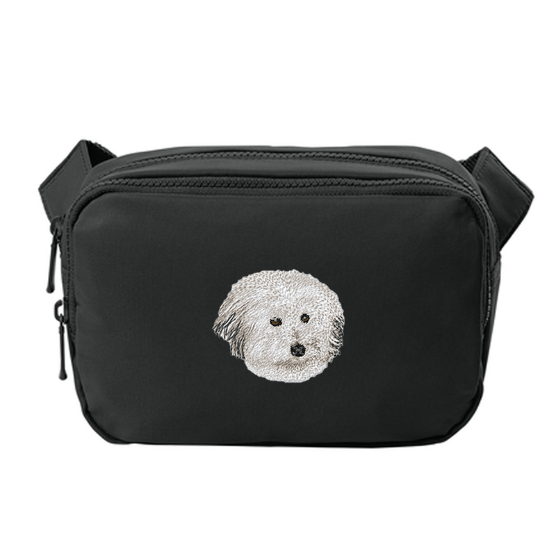 Coton de Tulear Embroidered Crossbody Bag