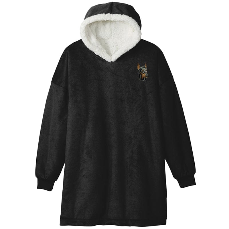Doberman Pinscher Embroidered Wearable Blanket