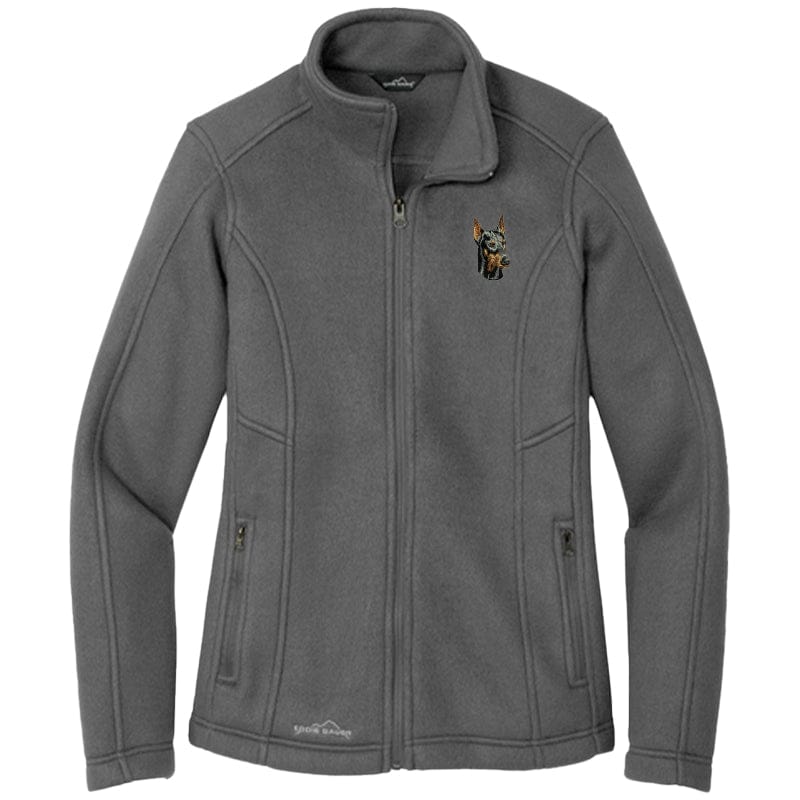 Doberman Pinscher Embroidered Women's Fleece Jacket