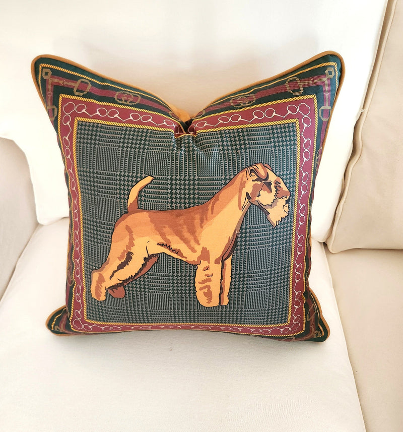 Custom Designed Lakeland Terrier Pillow Cover